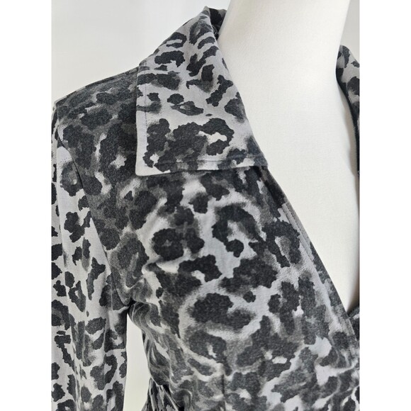 Reformation Animal Print Wrap Dress Leopard Cheetah Mini Medium - Picture 5 of 9